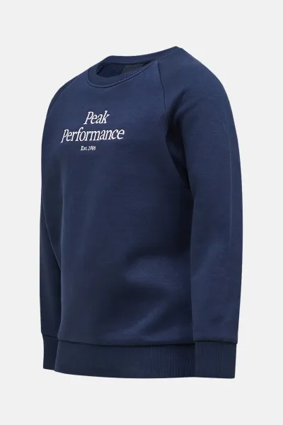 Mikina Peak Performance Jr Original Crew Blue Shadow