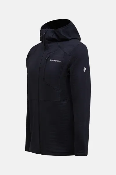 Mikina Peak Performance M Trail Polartec Zip Hood Black