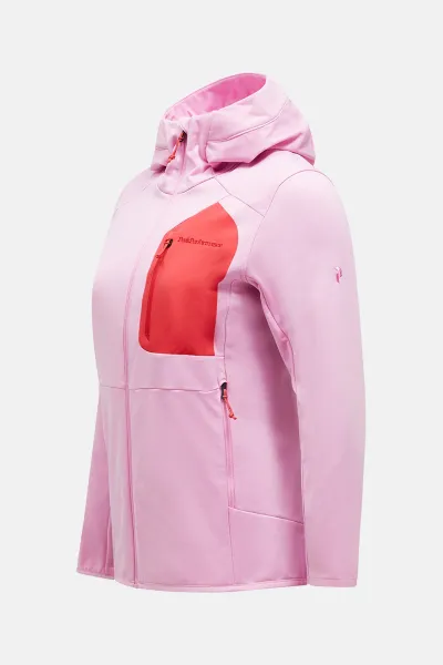 Mikina Peak Performance W Utility Light Zip Hood Morning Dew
