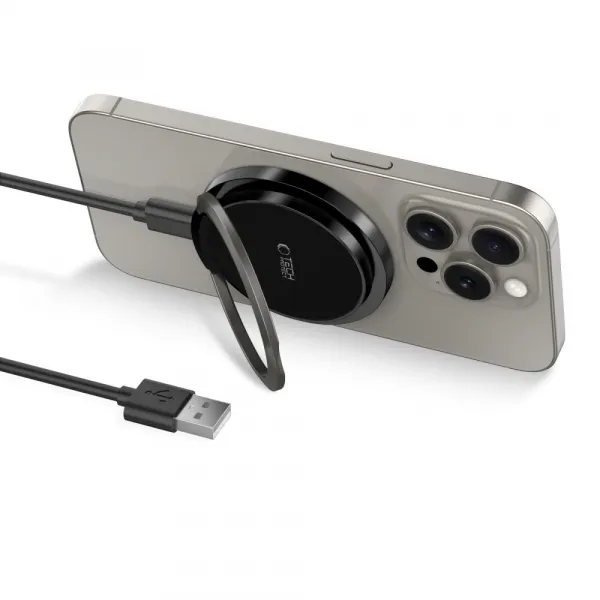 Tech-Protect A33 MagSafe bezdrôtová nabíjačka 15W, čierna