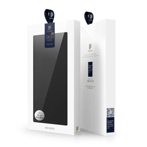 Dux Ducis Skin Pro knižkové puzdro na iPhone 16 Pro Max, čierne