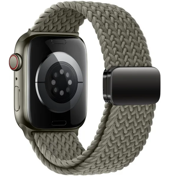 Tech-Protect Nylon Mag remienok na Apple Watch 42/44/45/49mm, olive grey