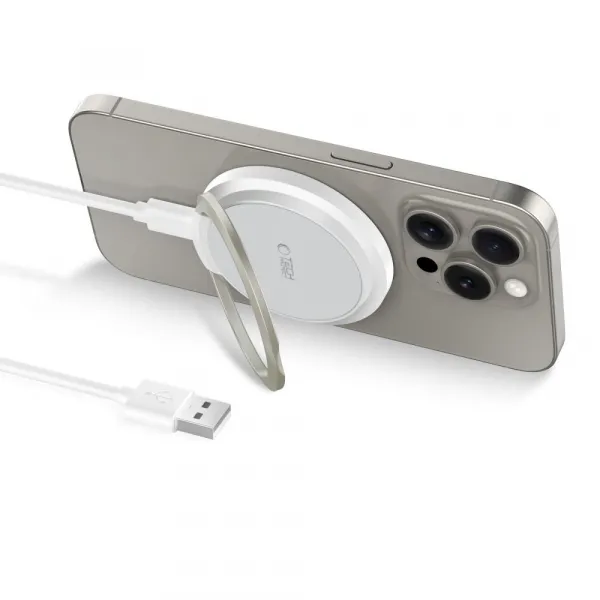 Tech-Protect A33 MagSafe bezdrôtová nabíjačka 15W, biela