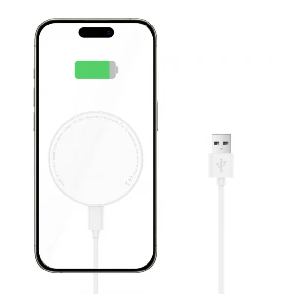Tech-Protect A33 MagSafe bezdrôtová nabíjačka 15W, biela