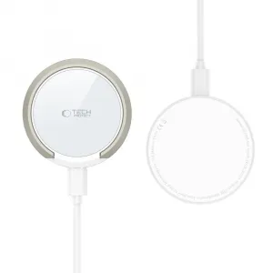 Tech-Protect A33 MagSafe bezdrôtová nabíjačka 15W, biela