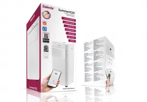 Salente SummerICE9, inteligentná mobilná klimatizácia, 9000 BTU, WiFi+Bluetooth, diaľkové ovládanie.