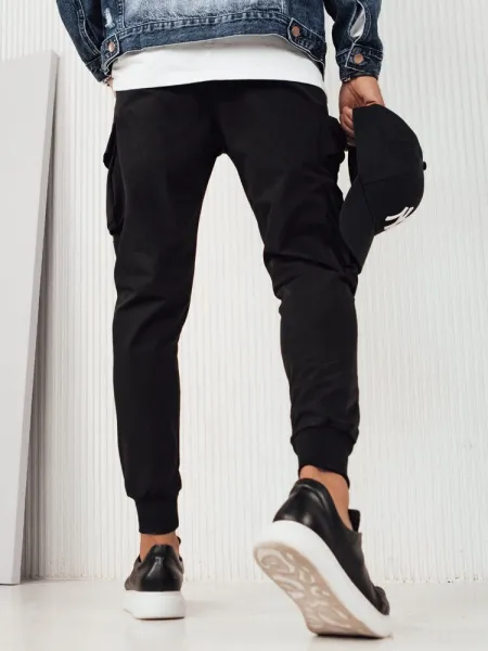 Trendy jogger kapsáčové nohavice pre pánov čierne