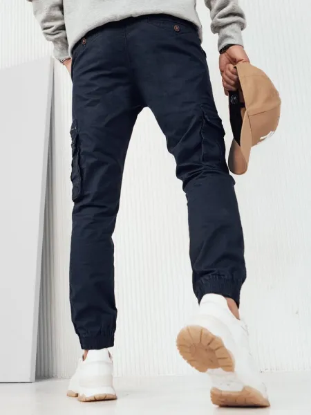 Trendy jogger kapsáčové nohavice pre pánov modré