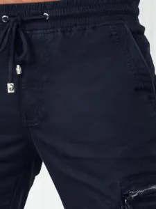 Trendy jogger kapsáčové nohavice pre pánov modré