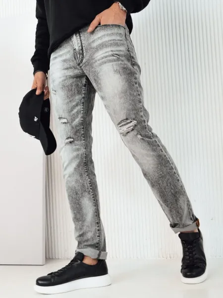 Pánske trendy jeansy šedé