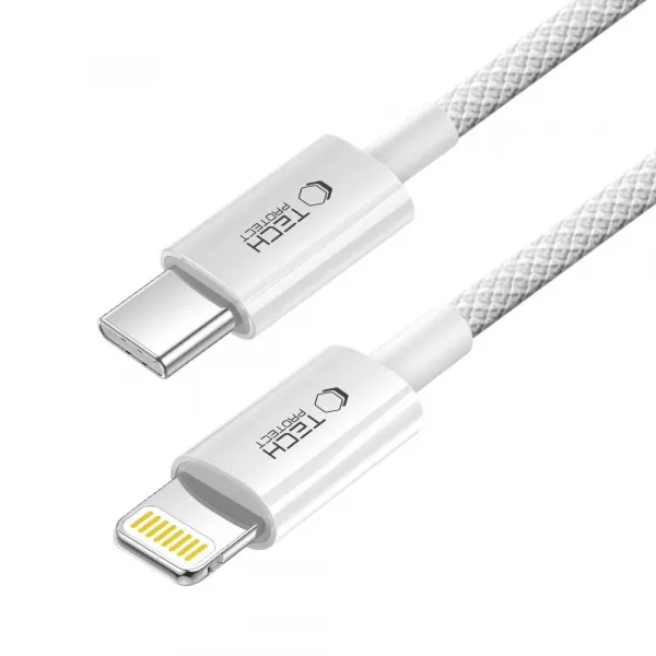 Tech-Protect Ultraboost Lite kábel USB-C / Lightning PD 27W / 3A 1m, sivý