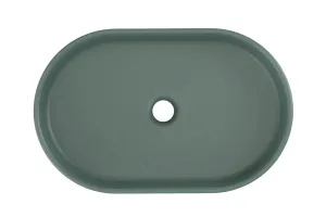 ArtCom Keramické umývadlo RIVER 2 E-6594 | zelený mat 55 x 35 cm