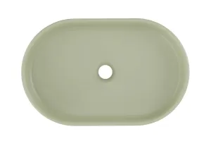 ArtCom Keramické umývadlo RIVER 2 E-6594 | olivový mat 55 x 35 cm