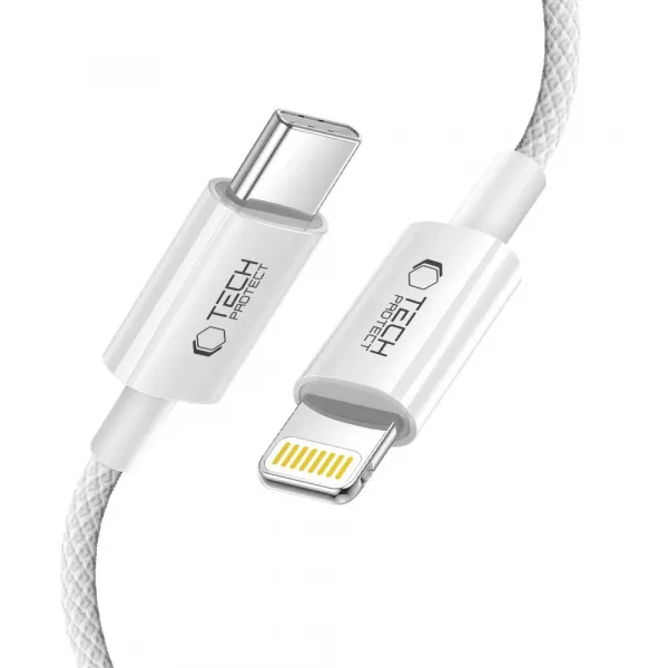 Tech-Protect Ultraboost Lite kábel USB-C / Lightning PD 27W / 3A 2m, sivý