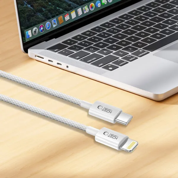 Tech-Protect Ultraboost Lite kábel USB-C / Lightning PD 27W / 3A 2m, sivý