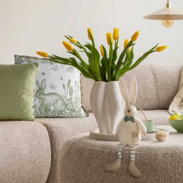 Obliečka na vankúš EASTER 60 krémová / zelená
