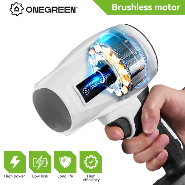 OneVan / OneGreen Ručný SUPER TURBO FÉN ONEGREEN / TOP Kvalita OneVan Fúkač 200m/s 2000W 2 x batéria. Vhodný na sušenie auta a vhodný pre batériu MAKITA 18V
