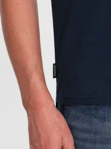 Klasické pánske tričko s krátkym rukávom modré