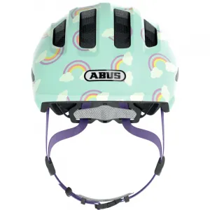 Juniorská cyklistická prilba ABUS Smiley 3.0 LED blue rainbow S