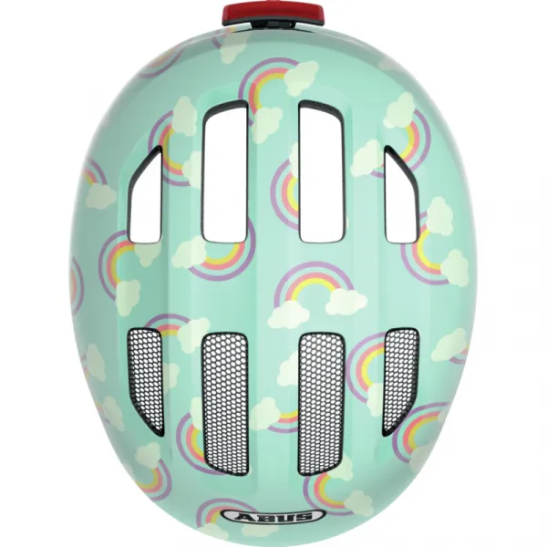 Juniorská cyklistická prilba ABUS Smiley 3.0 LED blue rainbow S