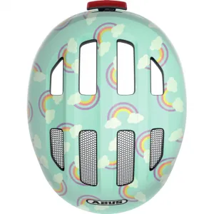 Juniorská cyklistická prilba ABUS Smiley 3.0 LED blue rainbow S