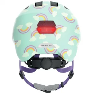 Juniorská cyklistická prilba ABUS Smiley 3.0 LED blue rainbow S
