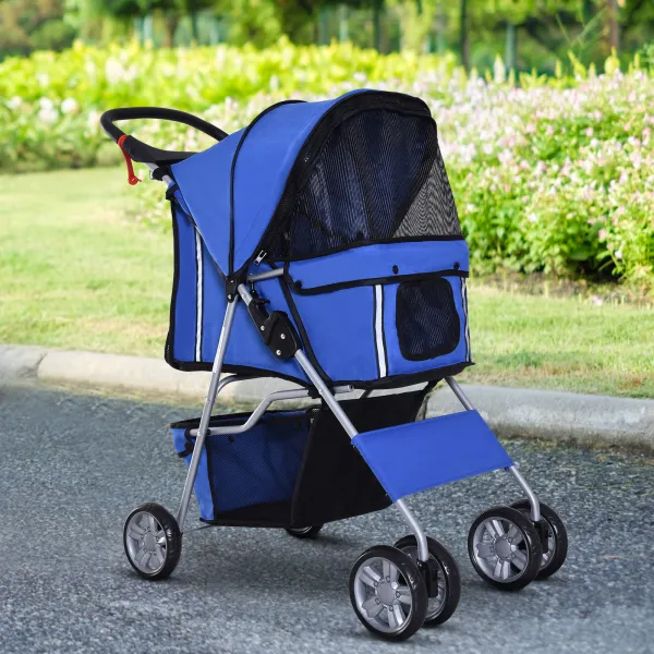 PAWHUT Kočík pre psov do 10 kg JOGGER skladací modrý