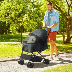PAWHUT Kočík pre psy do 10 kg JOGGER skladací sivý