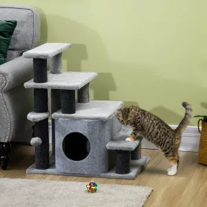 PAWHUT Schodisko pre domáce zvieratá s prístreškom a loptou