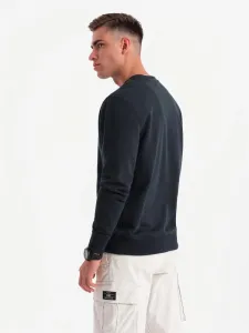 Pohodlná bavlnená pánska mikina čierna