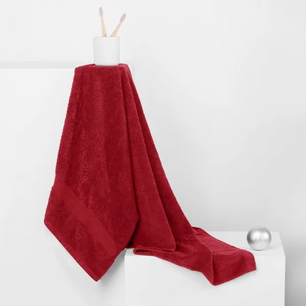 Bavlnený uterák DecoKing Marina I červený, veľkosť 50x100