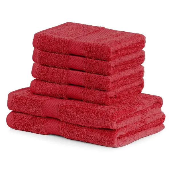 DecoKing Súprava uterákov DekoKing Bamby 2+4 ks červená