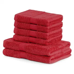DecoKing Súprava uterákov DekoKing Bamby 2+4 ks červená