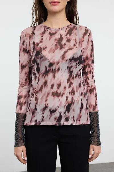Trendyol Multicolor*001 Knitted Garnish Regular/Normal Pattern Knitted Blouse