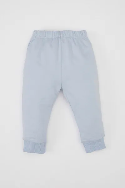 DEFACTO Baby Girl 2-Piece Set Crew Neck Printed Sweatshirt Jogger Sweatpants