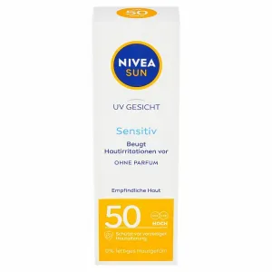 Nivea Sun Sensitive pleťový krém na opaľovanie OF 50 50 ml