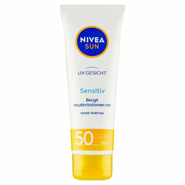 Nivea Sun Sensitive pleťový krém na opaľovanie OF 50 50 ml