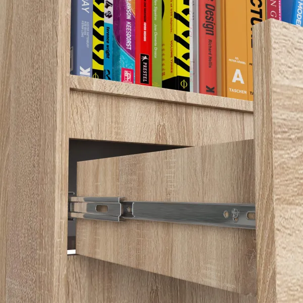 Ak furniture Kancelársky regál Rexa 60 cm 1 zásuvka a 4 police dub sonoma