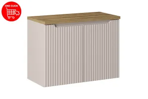 Comad Závesná skrinka pod umývadlo Nova Cashmere I s doskou 80 cm kašmír/dub coast evoke