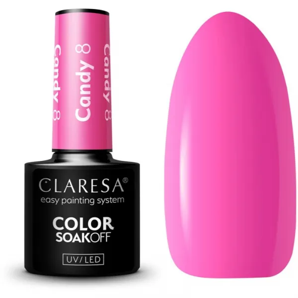 Claresa SoakOff UV/LED Color Candy gélový lak na nechty odtieň 8 5 g
