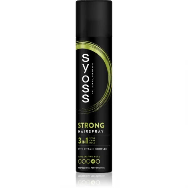 Syoss Strong Hold Hairspray silne tužiaci lak na vlasy 3v1 300 ml