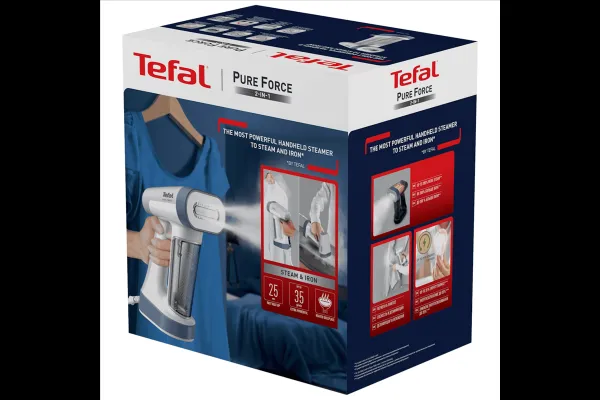 Naparovač odevov Tefal Pure Force 2v1 DT8722E0 Oceánovo modrý/Biely