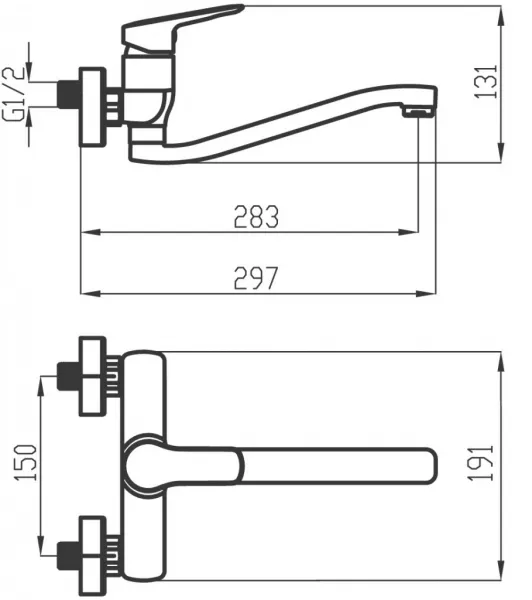 NOVASERVIS NOVASERVIS - Drezová umývadlová batéria 150 mm Metalia 54 ECO, chróm 54070,0E