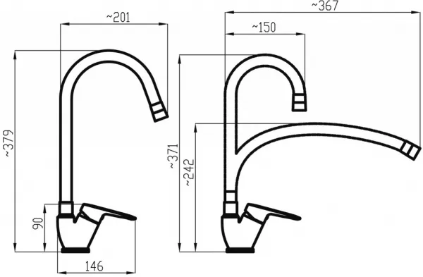 NOVASERVIS NOVASERVIS - Drezová batéria s šedým flexi ramenom Metalia 54, chróm 54014F,0S