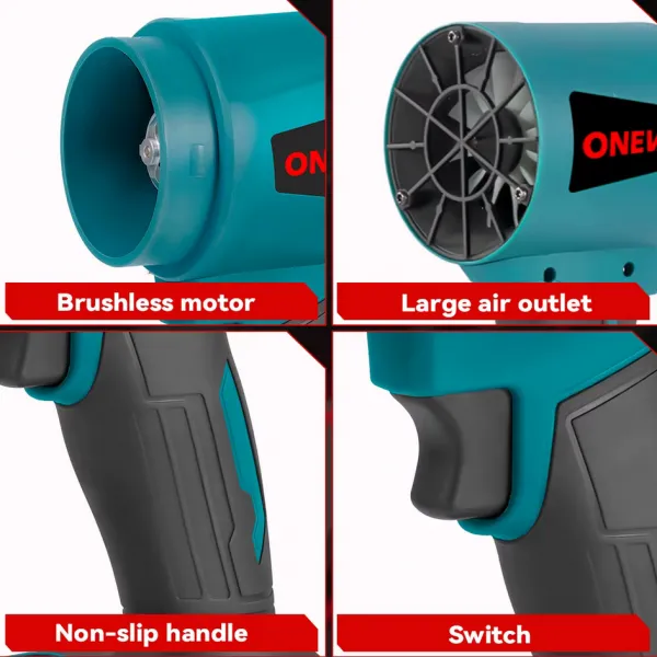 SUPER ULTRA VÝKONNÝ TURBO FÉN sušič karosérie, ofukovač snehu OneVan 4000W 400M/S 2 x batéria 928Vf. Náradie je vhodné pre batériu MAKITA 18V Batéria: Bez batéria