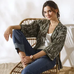 Kimono bunda s potlačou batiky