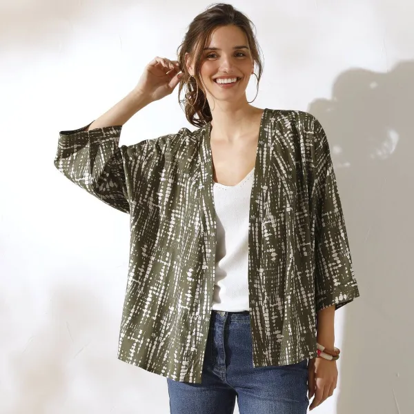 Kimono bunda s potlačou batiky
