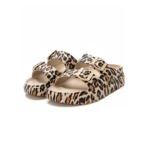 Šľapky s 2 sponami a leopardím vzorom XTI®