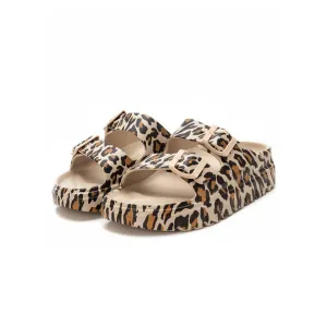 Šľapky s 2 sponami a leopardím vzorom XTI®