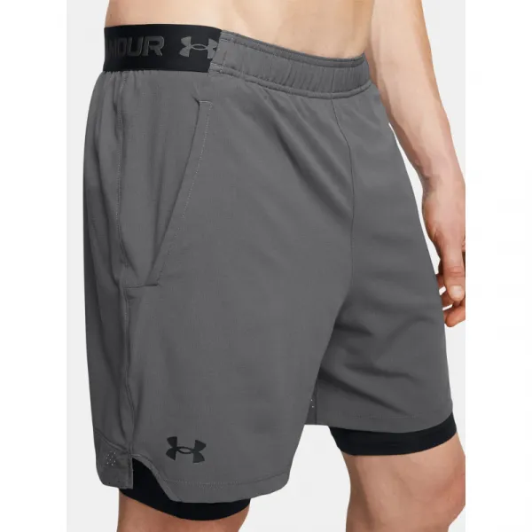 Pánske tréningové kraťasy UNDER ARMOUR UA Vanish Woven 2in1 Sts-GRY